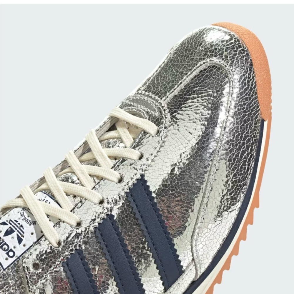 adidas Silver Crackle Metallic & Navy SL72 - Picture 7 of 7